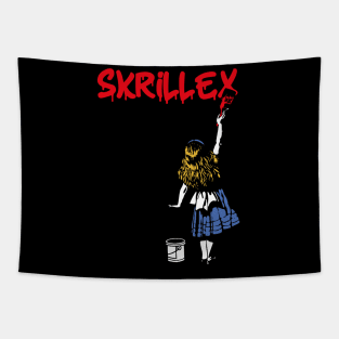 skrillex red girl Tapestry