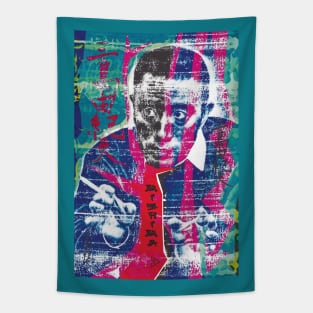 Yukio Mishima - Blue and Red Tapestry