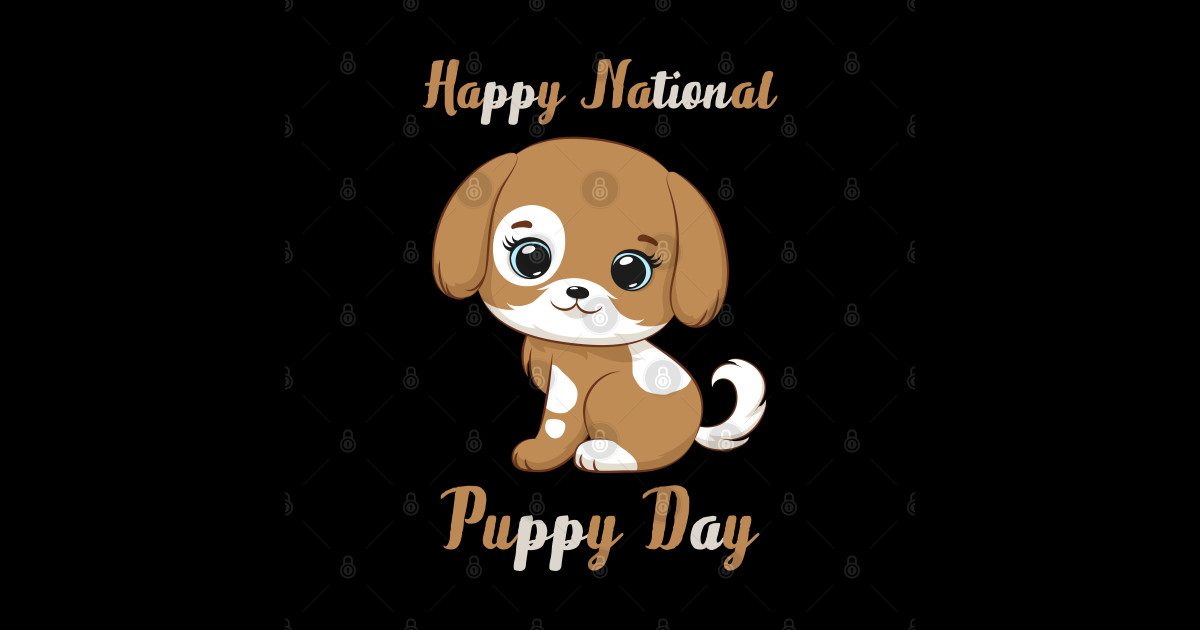 Happy National Puppy Day, Puppy Day 2023 Puppy Gift Idea Sticker TeePublic