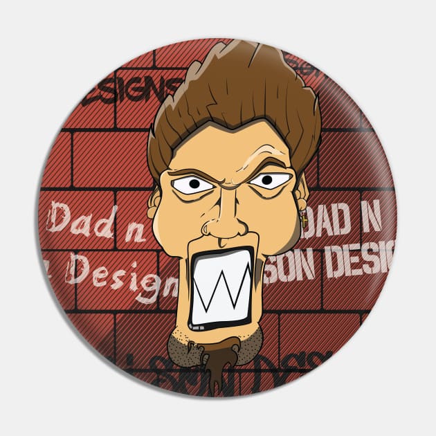 Punk Rocker Pin by Dad n Son Designs