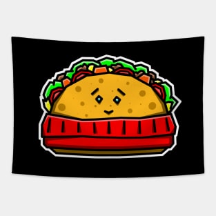 Cute Food - Tasty Little Taco in A Red Turtleneck Sweater - Mexican Food - Taco Tapestry