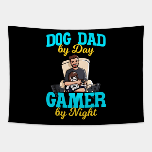 Dog Dad By Day Gamer By Night Tapestry