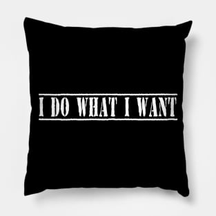 I Do What I Want Funny Joke Sarcastic T-Shirt Pillow