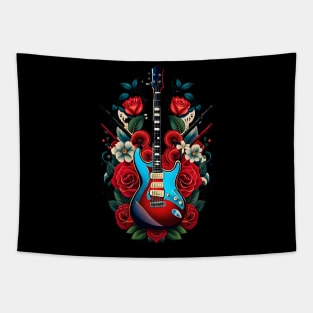 Electric guitar red rose 30 Tapestry