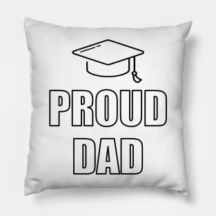 Proud Dad Cap Typography Text Design Pillow