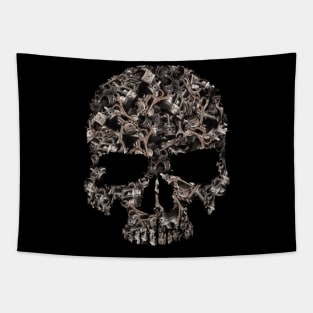 Skull Rest in pistons Tapestry