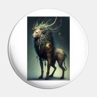 The Divine Chimera: A Fusion of Lion and Deer in One Mythical Being Pin