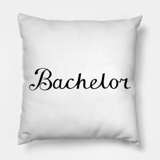 Bachelor Type Design - Black Pillow