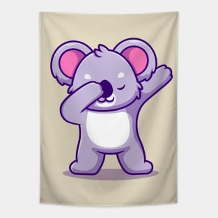 Cute Koala Dabbing Tapestry