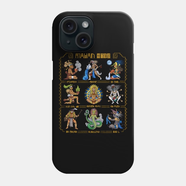 Ancient Mayan Gods Phone Case by underheaven