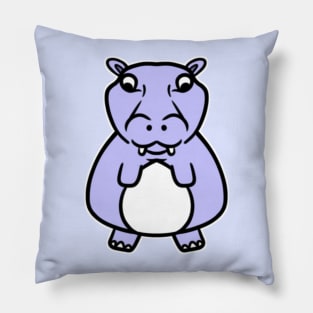 Purple Hippo Pillow