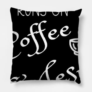 This Mom of Twins Runs on Coffee & Jesus T Mommy Multiples Pillow