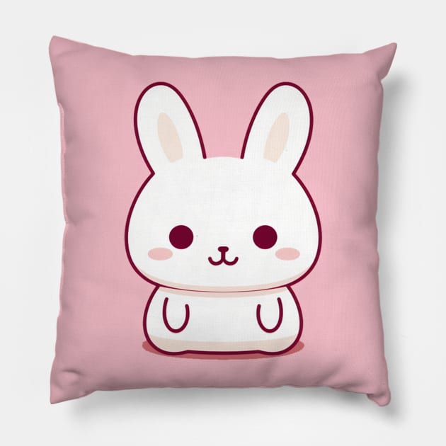 Cute rabbit Pillow by Flowerandteenager