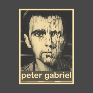 peter gabriel - brown cream  retro shirt T-Shirt