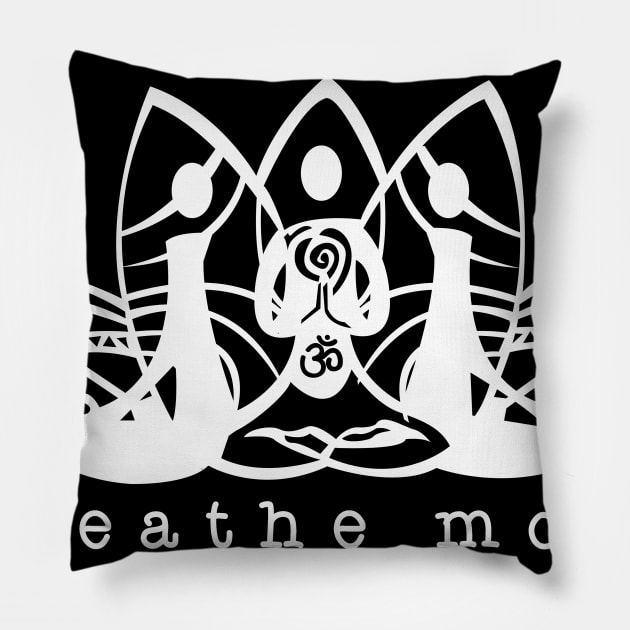 Breathe More Yoga Pillow by JDaneStore