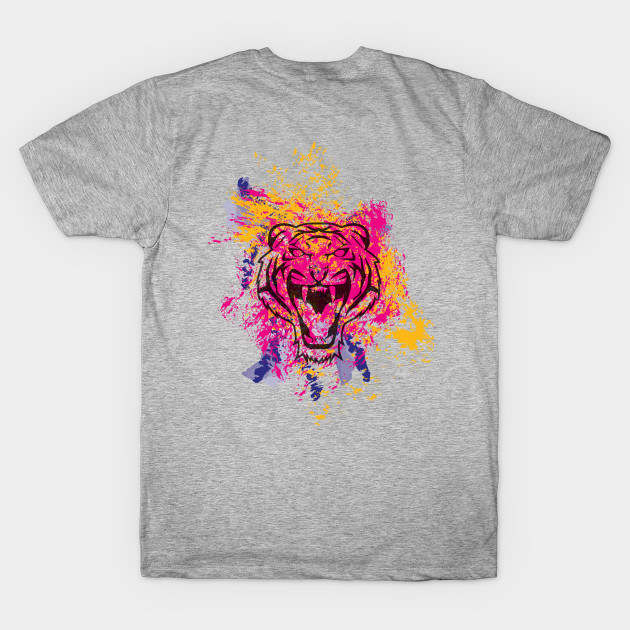 Colorful Tiger - Tiger Face - T-Shirt