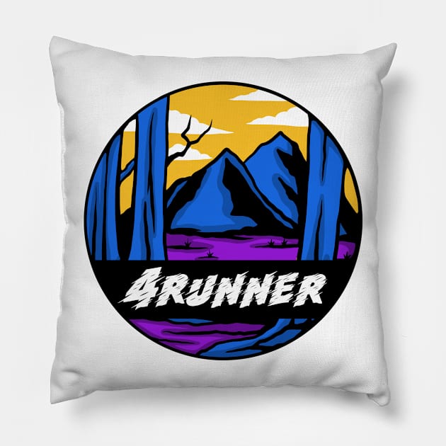 4Runner Retro Pillow by timegraf