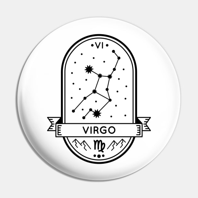 Virgo Birthday constellation Pin by Positively Petal Perfect 