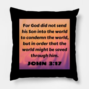 Bible Verse John 3:17 Pillow