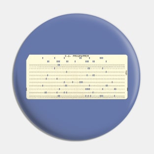 Computer Punch Card (horizontal) Pin