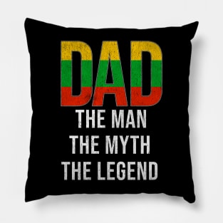 Lithuanian Dad The Man The Myth The Legend - Gift for Lithuanian Dad With Roots From Lithuanian Pillow