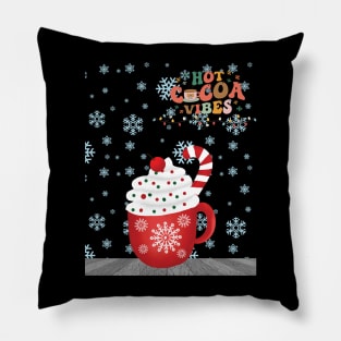 Hot cocoa vibes Pillow