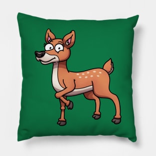 Cute Happy Cartoon Female Deer Pillow