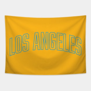 Los Angeles Electric Blue Outline Tapestry