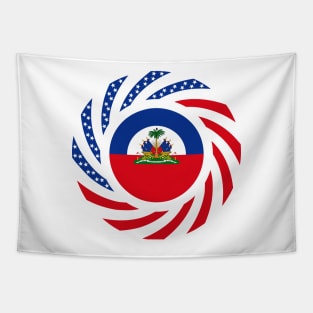 Haitian American Multinational Patriot Flag Tapestry