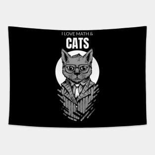 I Love Math And Cats - Maths Cat Algebra Calculus Gift Tapestry