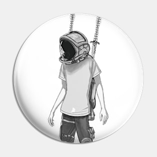 E-Boy Astronaut with 2 swords Pin