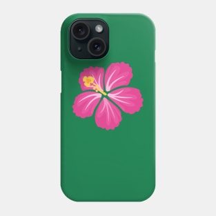 Pink Hand Drawn Hibiscus Flower Phone Case