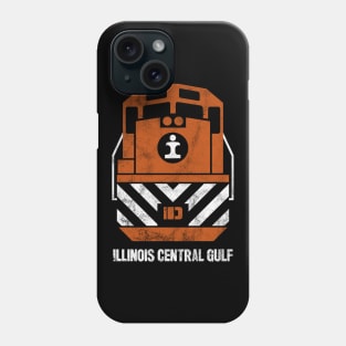 Vintage Illinois Central Gulf ICG Railroad Train Engine T-Shirt Phone Case