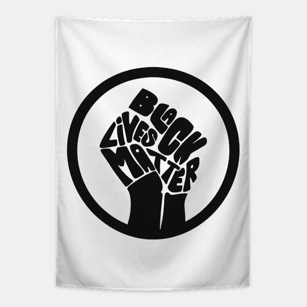 Black Lives Matter Fist Tapestry by TextTees