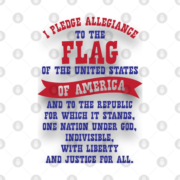 America Pledge Of Allegiance by Long-N-Short-Shop