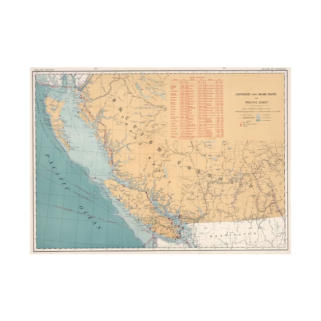 Lighthouses and Sailing Routes of British Columbia by Bravuramedia