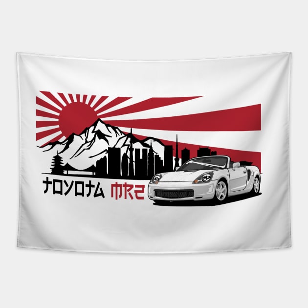 Toyota MR2 Cabrio mk3, JDM Car Tapestry by T-JD