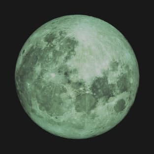 green full moon up close photo NASA T-Shirt