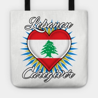 Lebanon Caregiver (white font) Tote