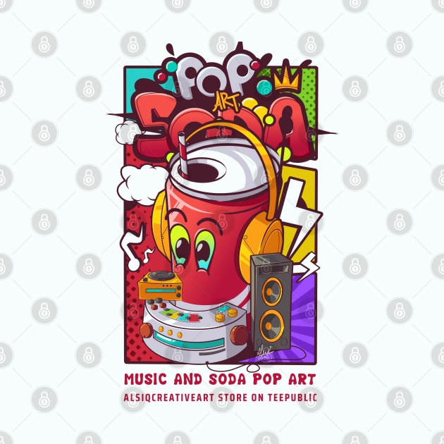 Soda can cartoon character pop art concept by Alsiqcreativeart