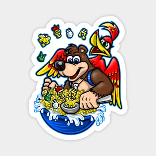 Banjo-Kazooie Jiggy Crisp Cereal Stickers! Magnet