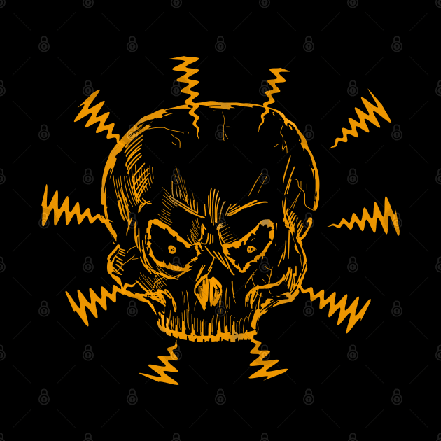 Yellow Skull by MikeMeineArts