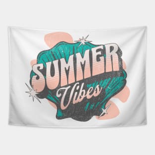 Nostalgic Summer Vibes - Retro 90s Style Tapestry