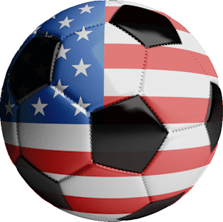 American Soccer Ball Magnet