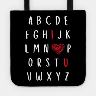 Nursery Teacher Gift Valentine Alphabet I Love You Tote