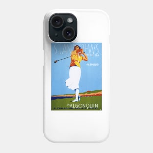 Golf St Andrews by the Sea The Algonquin Art Deco Hotel Vintage Phone Case