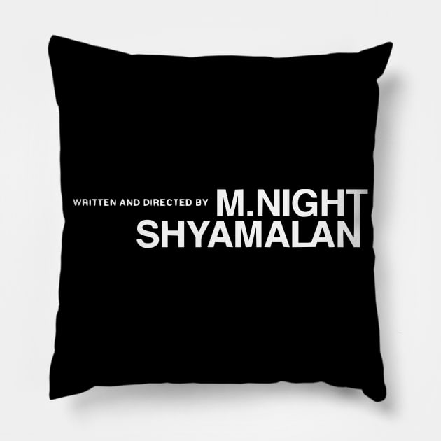 M. Night Shyamalan Pillow by amon_tees