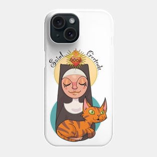 St. Gertrude of Nivelles Patron Saint of Cats Lovers Phone Case