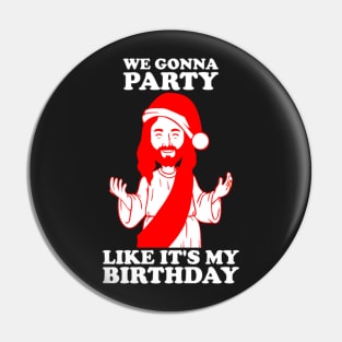 Christmas Party Jesus Pin