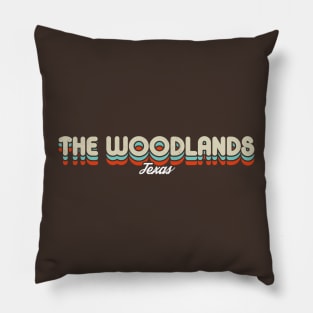 Retro The Woodlands Texas Pillow